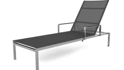 Discount Cairo M Gartenliegen 2er Set, silber/grau, Edelstahl/Textilene, schnelltrocknend, luftdurchlässig, rollbar Edelstahl-Gartenmöbel|Gartenliegen