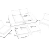 Outlet Estoria L Gartenlounge für 4 Personen, schwarz/weiß, Polyrattan/Glas, waschbare Bezüge, hohe Belastbarkeit Polyrattan-Gartenmöbel