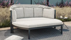 Sale Fabrizia Sonneninsel, anthrazit/grau, Aluminium, inkl. Polster & Knickfunktion, Sonnenschutz & Sichtschutz Gartenlounge|Aluminium-Gartenmöbel