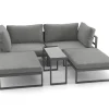Sale Geneva Gartenlounge, 5-teilig, anthrazit/grau, Alu/Glas, flexibel verstellbar Aluminium-Gartenmöbel