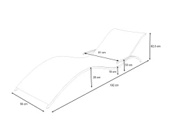 Clearance Luca Gartenliege, silber/anthrazit, Edelstahl/Textilene, ergonomisch, klappbare Armlehnen Edelstahl-Gartenmöbel|Gartenliegen