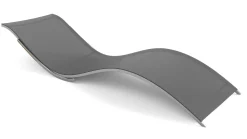 Clearance Luca Gartenliege, silber/anthrazit, Edelstahl/Textilene, ergonomisch, klappbare Armlehnen Edelstahl-Gartenmöbel|Gartenliegen