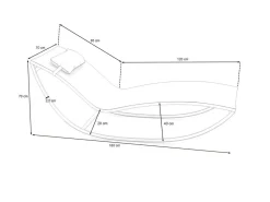 New Martini Gartenliege, silber/anthrazit, Edelstahl/Textilene, ergonomisch, UV-Beständig, inkl. Kissen Edelstahl-Gartenmöbel|Gartenliegen