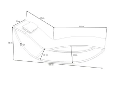 New Martini Gartenliege, silber/anthrazit, Edelstahl/Textilene, ergonomisch, UV-Beständig, inkl. Kissen Edelstahl-Gartenmöbel|Gartenliegen