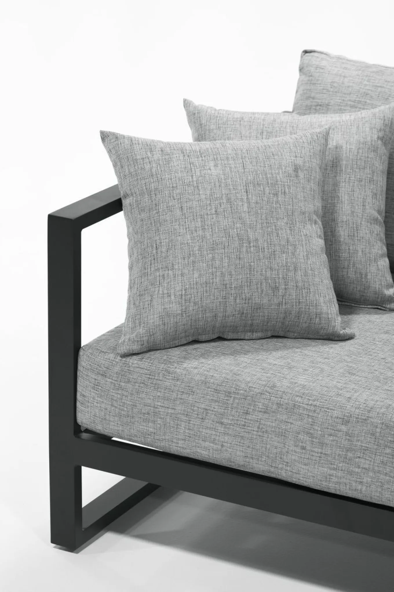 Outlet Matteo Corner Gartenlounge mit Feuertisch für 5 Personen, anthrazit/grau, Aluminium, inkl. Kissen & Hocker Gartenlounge|Aluminium-Gartenmöbel