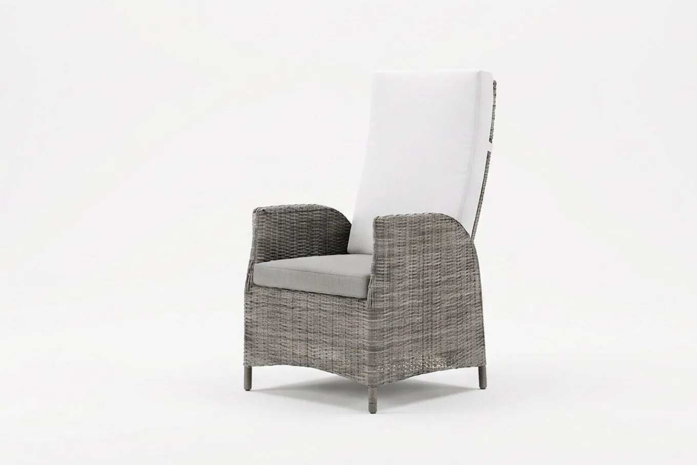 Best Merano Dining Sessel 2er-Set, grau meliert, Polyrattan, 64 x 57 x 105,5 cm, verstellbare Rückenlehne Polyrattan-Gartenmöbel|Gartenstühle & Gartensessel