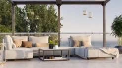 Sale Misty M Gartenlounge, anthrazit/grau, Alu/Rope, vielseitig kombinierbar, mit Liegefläche Gartenlounge|Aluminium-Gartenmöbel