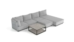 Sale Misty M Gartenlounge, anthrazit/grau, Alu/Rope, vielseitig kombinierbar, mit Liegefläche Gartenlounge|Aluminium-Gartenmöbel