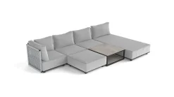 Sale Misty M Gartenlounge, anthrazit/grau, Alu/Rope, vielseitig kombinierbar, mit Liegefläche Gartenlounge|Aluminium-Gartenmöbel