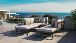 Morino Gartenlounge, anthrazit/grau, Alu/Polyacryl, inkl. Couchtisch, flexibel verstellbar, abnehmbare Bezüge Gartenlounge|Aluminium-Gartenmöbel