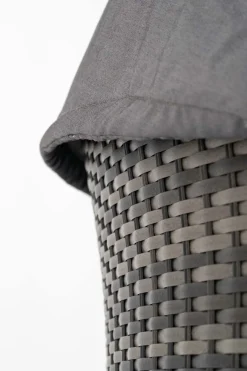 Online Oceana Sonneninsel, grau, Polyrattan/Polyacryl, mit Dach & drehbarem Hocker, Sonnenschutz und Sichtschutz Polyrattan-Gartenmöbel|Gartenliegen