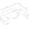 New Odessa Gartenlounge für 5-6 Personen, anthrazit/grau, Alu/Polyacryl, inkl. verstellbarer Rückenlehne, flexibel kombinierbar Aluminium-Gartenmöbel