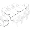 Online Rosario XL Garten-Essgruppe, anthrazit/grau, Alu/Glas, inkl. Tisch und 8 stapelbaren Stühlen Garten-Essgruppen|Aluminium-Gartenmöbel