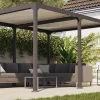 Urban Pavillon, anthrazit, Aluminium, 400 x 300 cm, rostfreies Material, mit Kurbelfunktion, integrierte Dachrinne Aluminium-Gartenmöbel|Pavillon