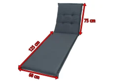 New Comfort Liegenauflage, anthrazit, Polyester, 200 x 60 x 7 cm Liegenauflagen