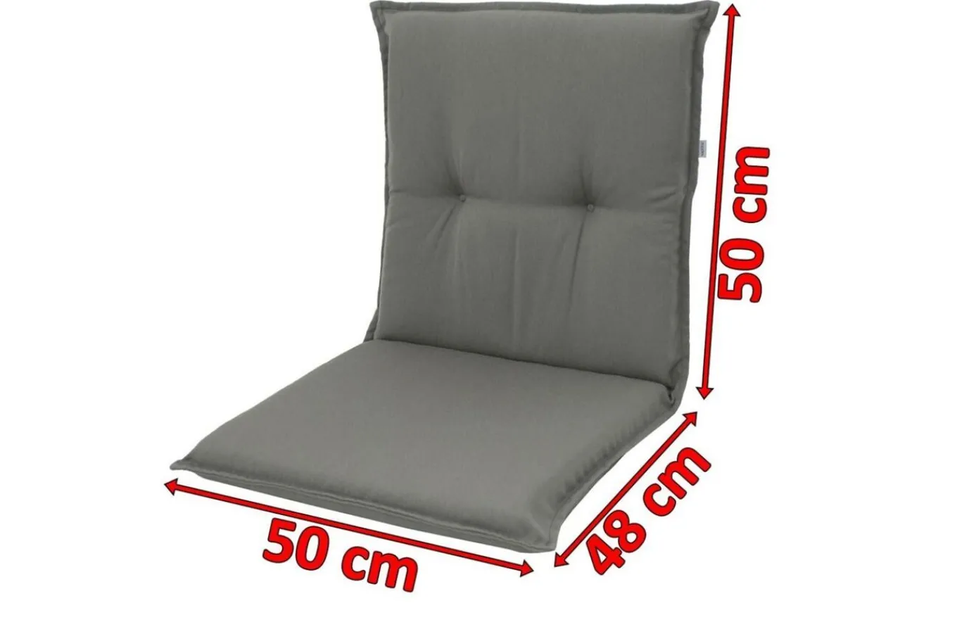 Online Stuhlauflage Niederlehner, grau, Dralon, 100x50x7cm, mit DuPont Teflon Markenimprägnierung Niedriglehner-Auflagen