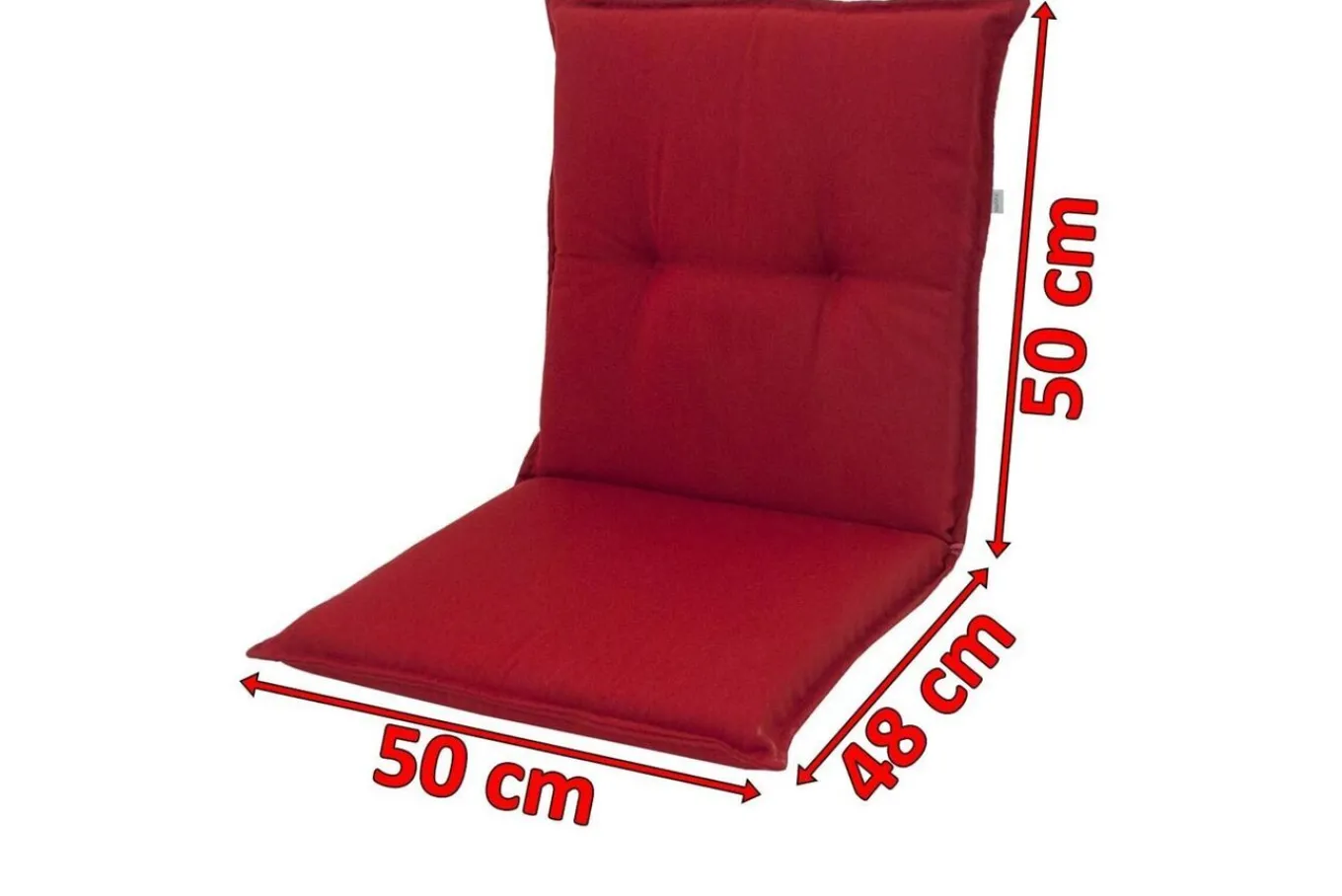 Clearance Stuhlauflage Niederlehner, bordeaux, Dralon, 100x50x7cm, mit DuPont Teflon Markenimprägnierung Niedriglehner-Auflagen