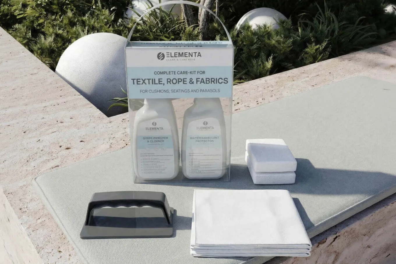 New Fabrics KITS 3-in-1 Box Pflegemittel für Textilien & Stoffe, 2x 750 ml, Cleaner & Protector Pflege Und Reinigung