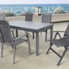 Online Alice Comfort Garten-Essgruppe, xerix, Alu/Textilene, Tisch 180/240x100cm, 4 Stapel-, 2 Klappstühle Garten-Essgruppen|Aluminium-Gartenmöbel
