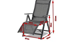 Sale Alice Comfort Relaxsessel, xerix/anthrazit, Alu/Textilene, 70x67x45cm Aluminium-Gartenmöbel|Gartenstühle & Gartensessel