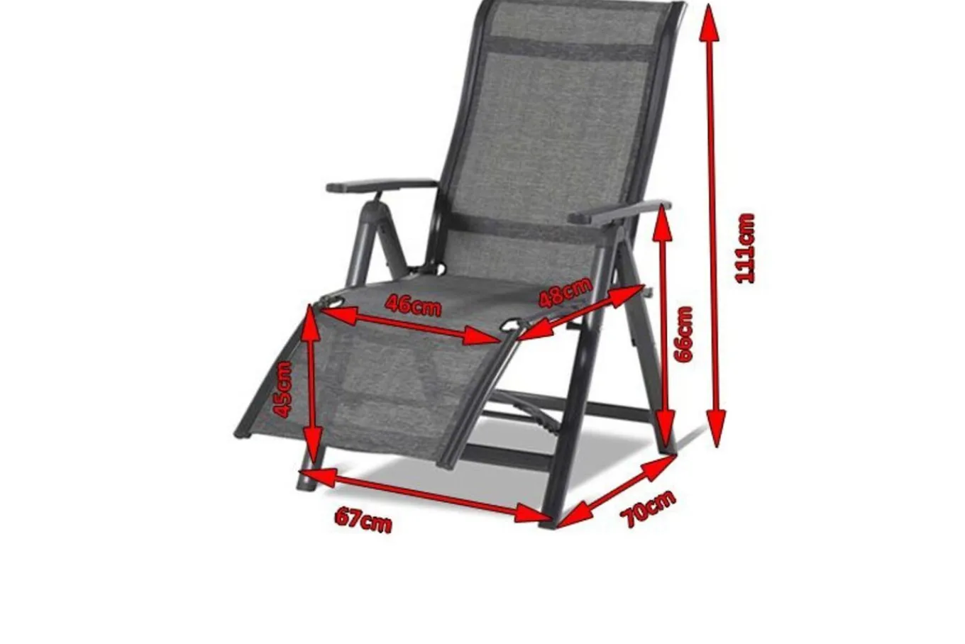 Sale Alice Comfort Relaxsessel, xerix/anthrazit, Alu/Textilene, 70x67x45cm Aluminium-Gartenmöbel|Gartenstühle & Gartensessel