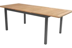Outlet Alice Garten-Essgruppe, 6 Personen, ausziehbarer Tisch 150–210 cm, Aluminium/Teakholz FSC®-zertifiziert Garten-Essgruppen|Aluminium-Gartenmöbel