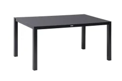 Best Alice Garten-Essgruppe, xerix/anthrazit, Alu/Textil, 160x95 cm, 4 Stapelsessel Garten-Essgruppen