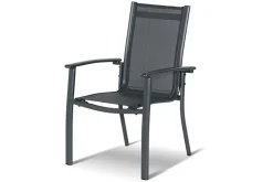 Best Alice Garten-Essgruppe, xerix/anthrazit, Alu/Textil, 160x95 cm, 4 Stapelsessel Garten-Essgruppen