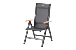 Alice Garten-Essgruppe, xerix/anthrazit, Alu/Sicherheitsglas/2x2 Textilen, 180/240x100 cm, 8 Klappstühle, ausziehbar Garten-Essgruppen