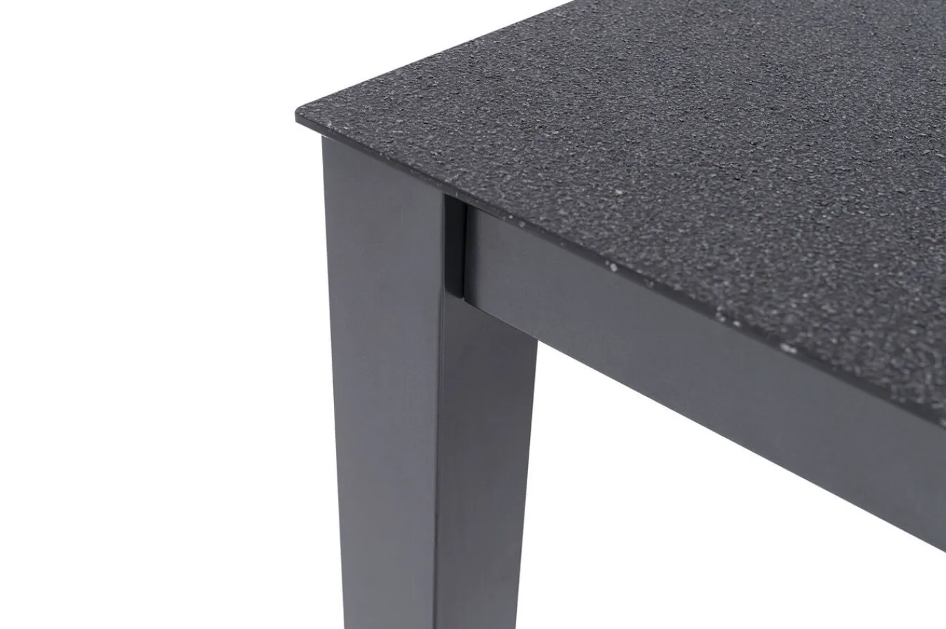 New Alice Garten-Essgruppe, xerix, Alu/Spraystone/Teak/4x4 Textilen, 160x95 cm, 4 Stapelsessel Garten-Essgruppen