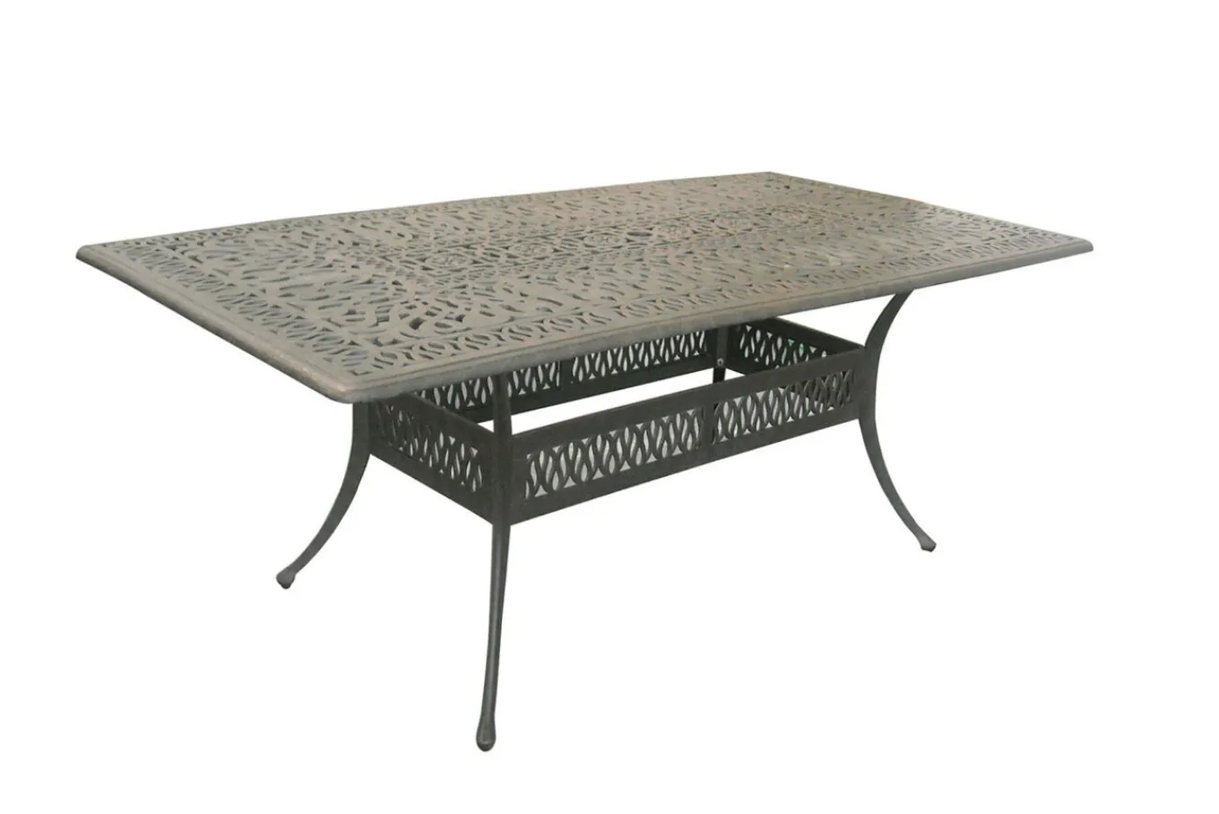 Amalfi Esstisch, bronze/anthrazit, Alu-Guss, 214x112cm, rechteckig Gartentische|Aluguss-Gartenmöbel