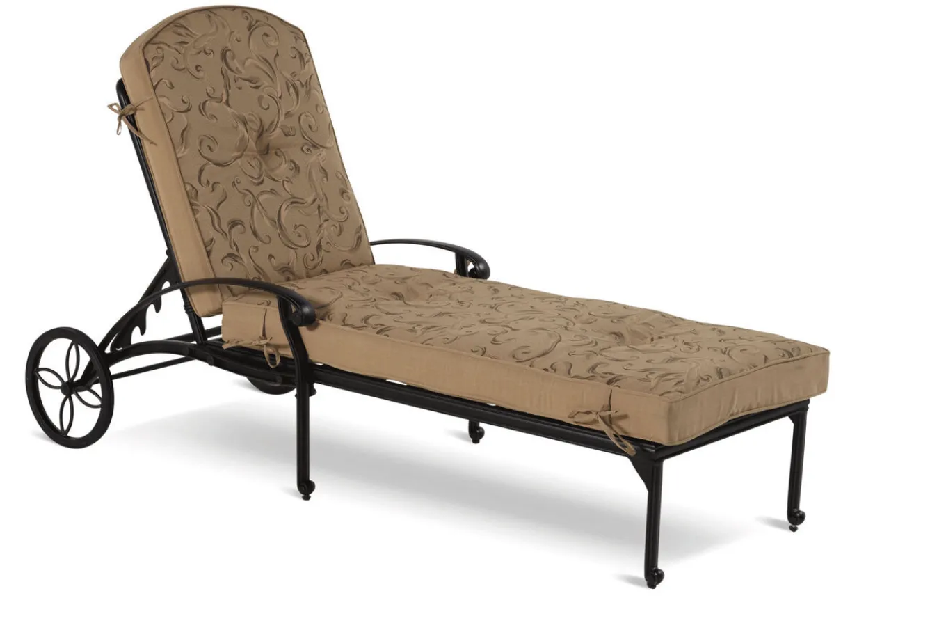 Outlet Amalfi Lounger, bronze, Alu-Guss, 217 x 76,5 x 49 cm, mit Rollen, verstellbare Rückenlehne Aluguss-Gartenmöbel|Gartenliegen
