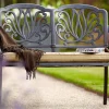 Online Amalfi 2-Sitzer Bank, bronze, Alu-Guss, inkl. Wendekissen Aluguss-Gartenmöbel|Gartenbänke & Gartensofas