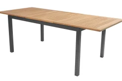 Clearance Aruba Garten-Essgruppe, xerix/natur, Alu/Teak, 6 Hochlehner, 150/210x90cm Garten-Essgruppen