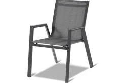 Clearance Aruba Garten-Essgruppe, xerix, Alu/Textilene, Tisch 180/240x100cm, 8 Stapelsessel Garten-Essgruppen|Aluminium-Gartenmöbel