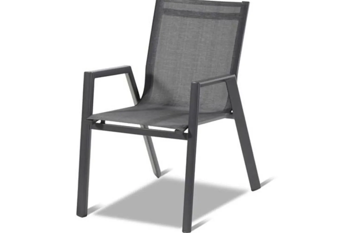 Clearance Aruba Garten-Essgruppe, xerix, Alu/Textilene, Tisch 180/240x100cm, 8 Stapelsessel Garten-Essgruppen|Aluminium-Gartenmöbel
