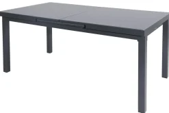 Clearance Aruba Garten-Essgruppe, xerix, Alu/Textilene, Tisch 180/240x100cm, 8 Stapelsessel Garten-Essgruppen|Aluminium-Gartenmöbel