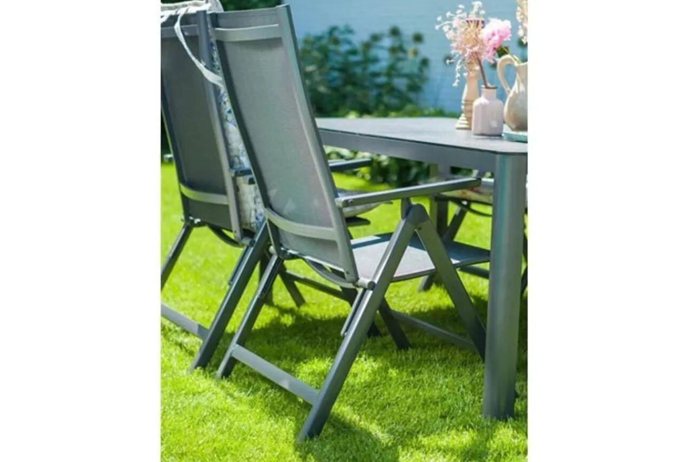 New Aruba Klappstuhl, xerix/anthrazit, Aluminium/Textilene Aluminium-Gartenmöbel|Gartenstühle & Gartensessel