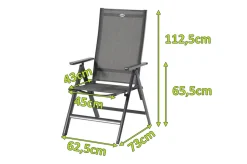 New Aruba Klappstuhl, xerix/anthrazit, Aluminium/Textilene Aluminium-Gartenmöbel|Gartenstühle & Gartensessel