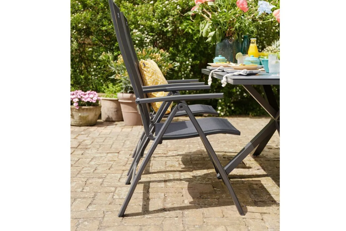 New Aruba Klappstuhl, xerix/anthrazit, Aluminium/Textilene Aluminium-Gartenmöbel|Gartenstühle & Gartensessel