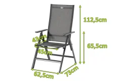 New Aruba Klappstuhl, xerix/anthrazit, Aluminium/Textilene Aluminium-Gartenmöbel|Gartenstühle & Gartensessel