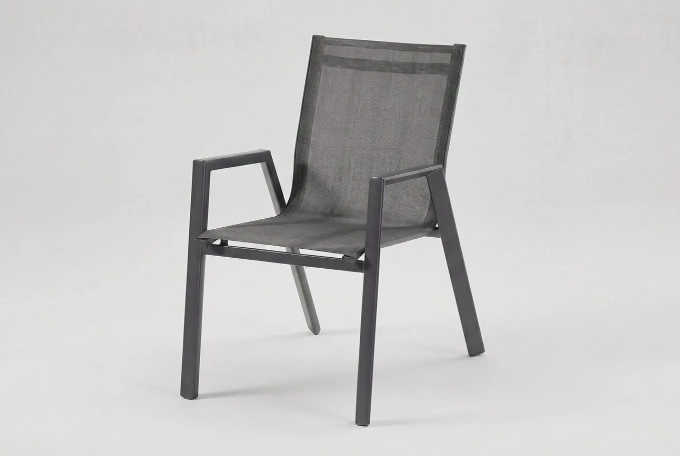 Discount Aruba Stapelsessel, xerix/anthrazit, Alu/Textilene, 75x55x88cm Gartenstühle & Gartensessel