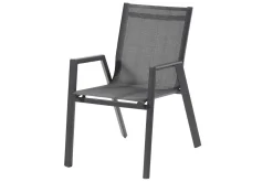 Discount Aruba Stapelsessel, xerix/anthrazit, Alu/Textilene, 75x55x88cm Gartenstühle & Gartensessel