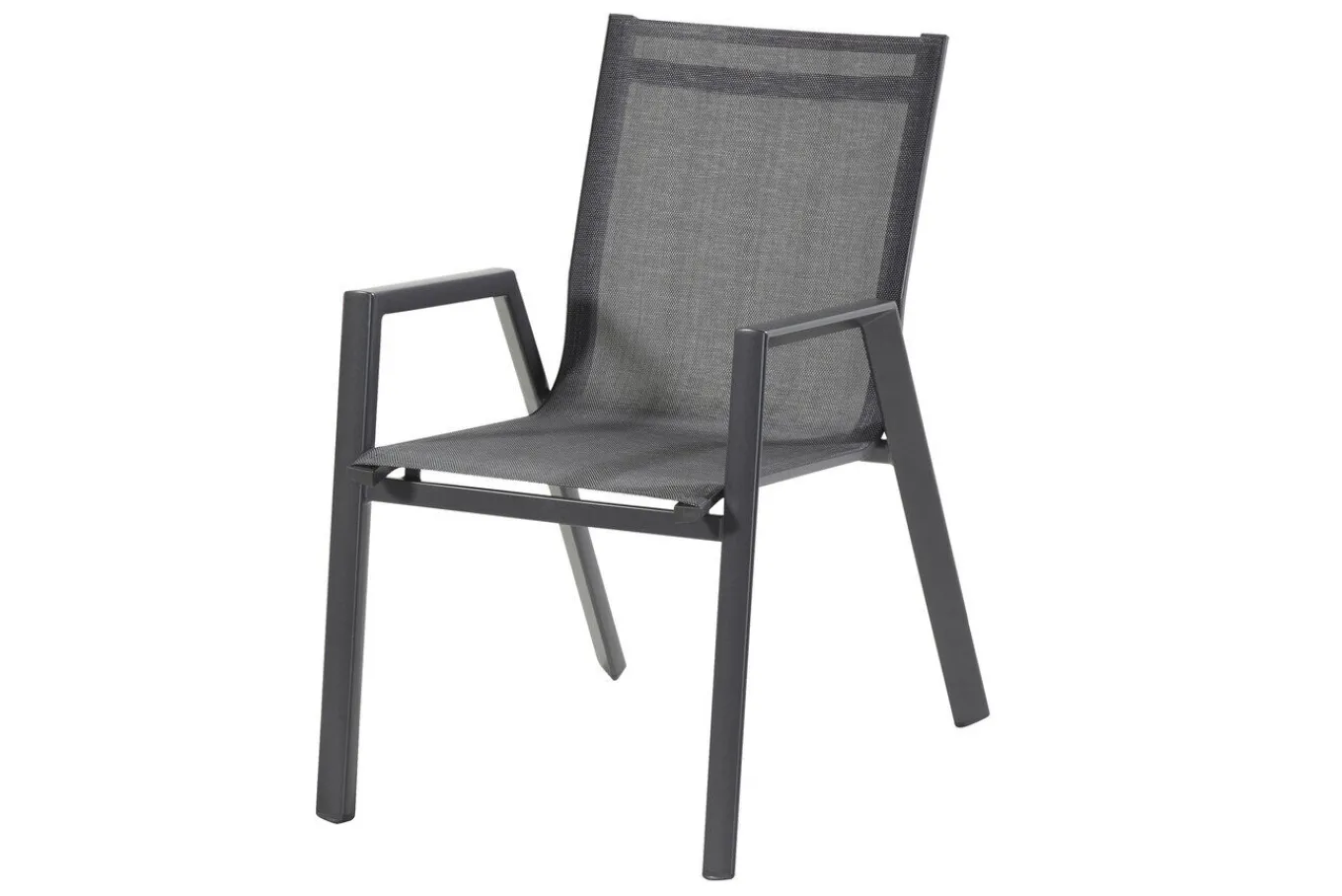 Discount Aruba Stapelsessel, xerix/anthrazit, Alu/Textilene, 75x55x88cm Gartenstühle & Gartensessel