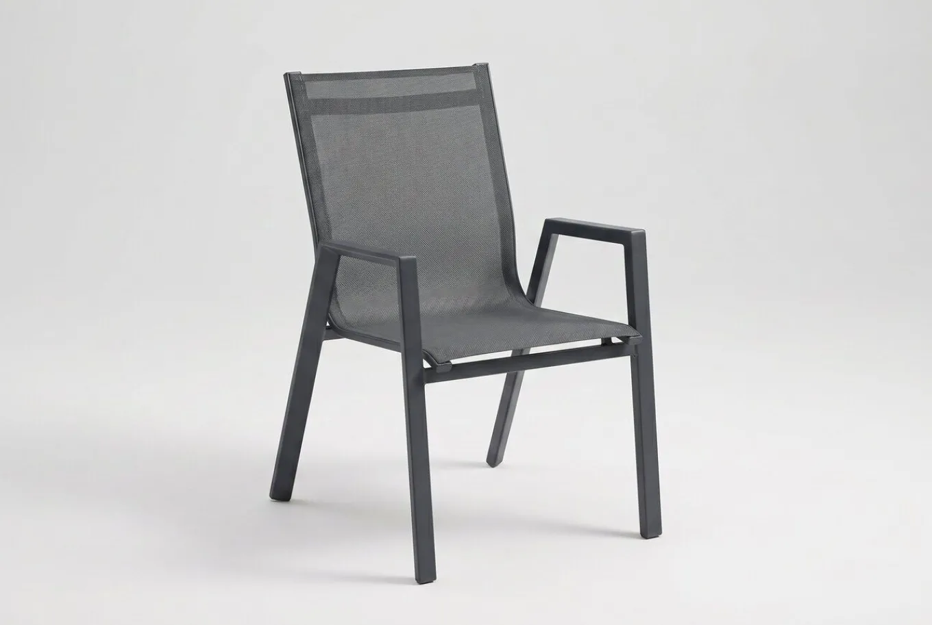 Discount Aruba Stapelsessel, xerix/anthrazit, Alu/Textilene, 75x55x88cm Gartenstühle & Gartensessel