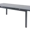 Hot Aruba Teak Garten-Essgruppe, xerix, Alu/Textilene, Tisch 180/240x100cm, 6 Stapel-, 2 Klappstühle Garten-Essgruppen