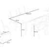Discount Aruba Teak Garten-Essgruppe, xerix, Alu/Textilene, Tisch 180/240x100cm, 6 Stapelsessel Garten-Essgruppen