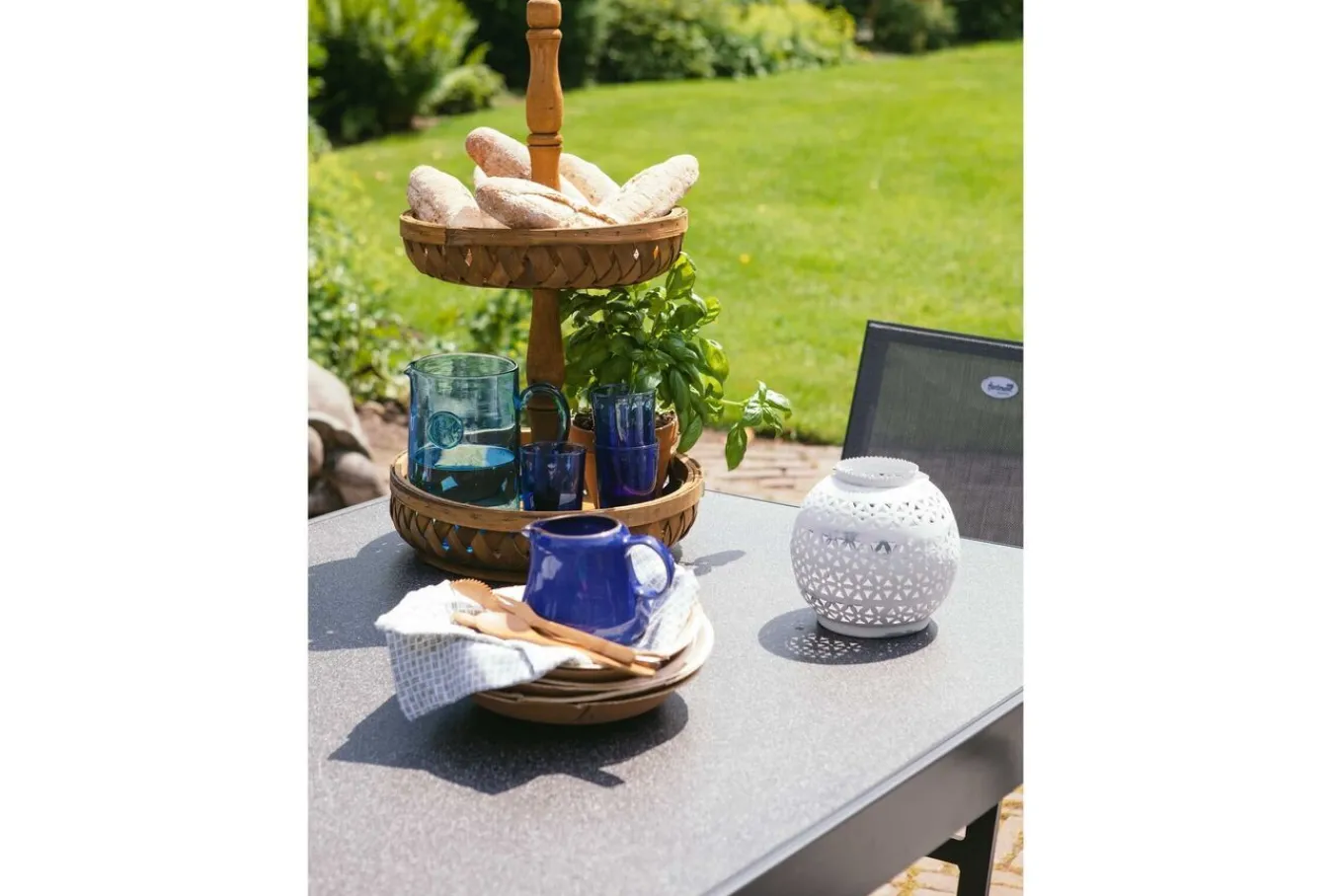 Hot Ausziehtisch Tipperary xerix/stone grey, Aluminium/HPL, 160/260x93cm Gartentische