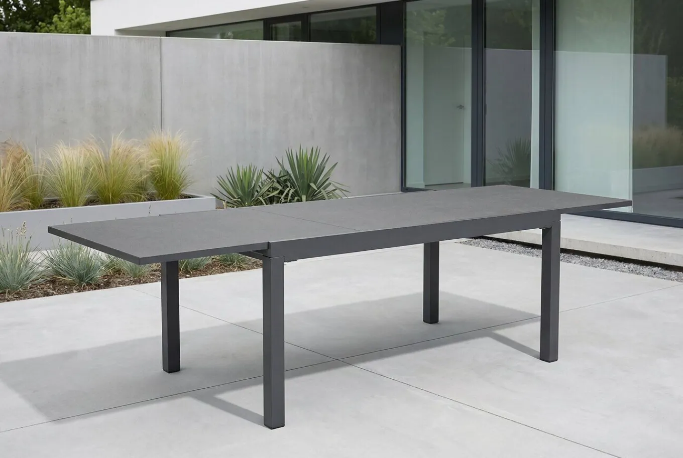 Hot Ausziehtisch Tipperary xerix/stone grey, Aluminium/HPL, 160/260x93cm Gartentische