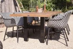 Delphine Armlehnensessel, schwarz/weiß, Alu/Kunststoff Gartenstühle & Gartensessel